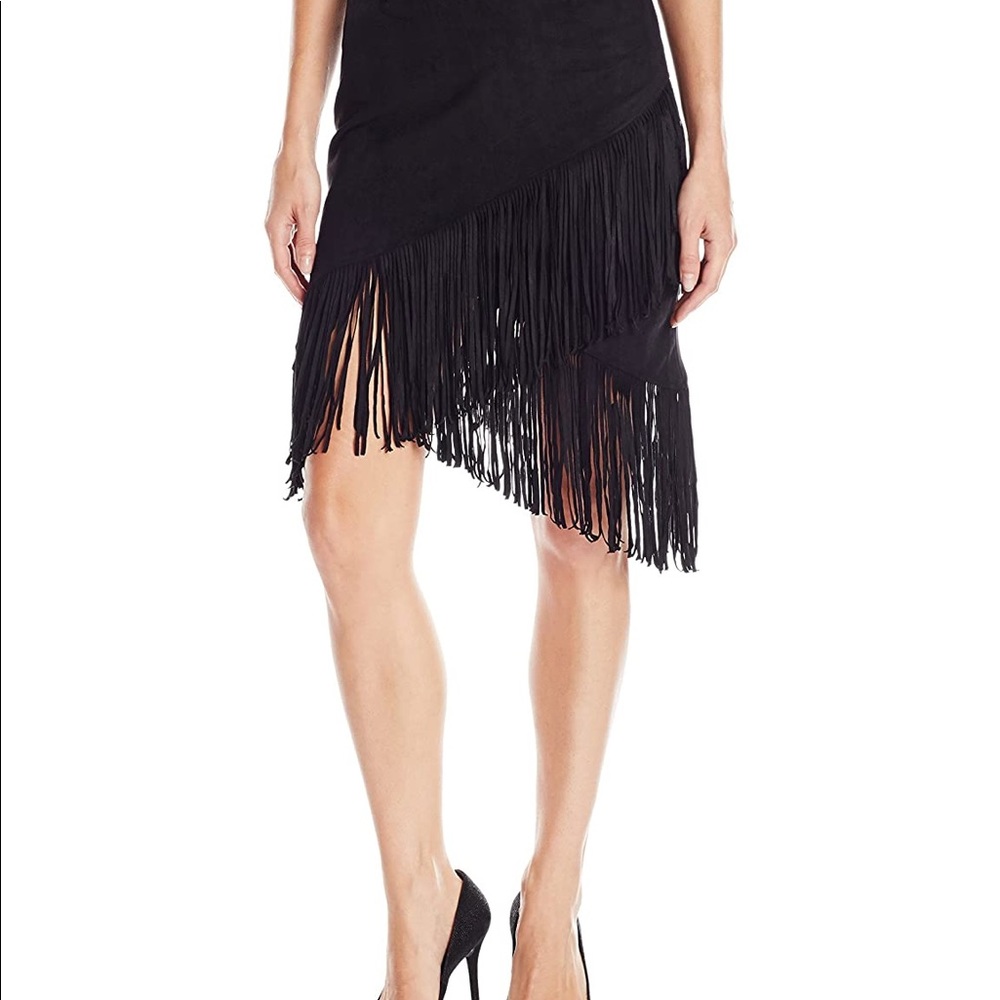 Dolce Vita Asymmetrical Suede Skirt